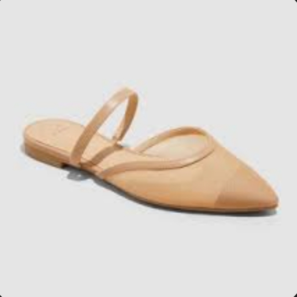a new day Vienna Mesh Mule Flats Size 6